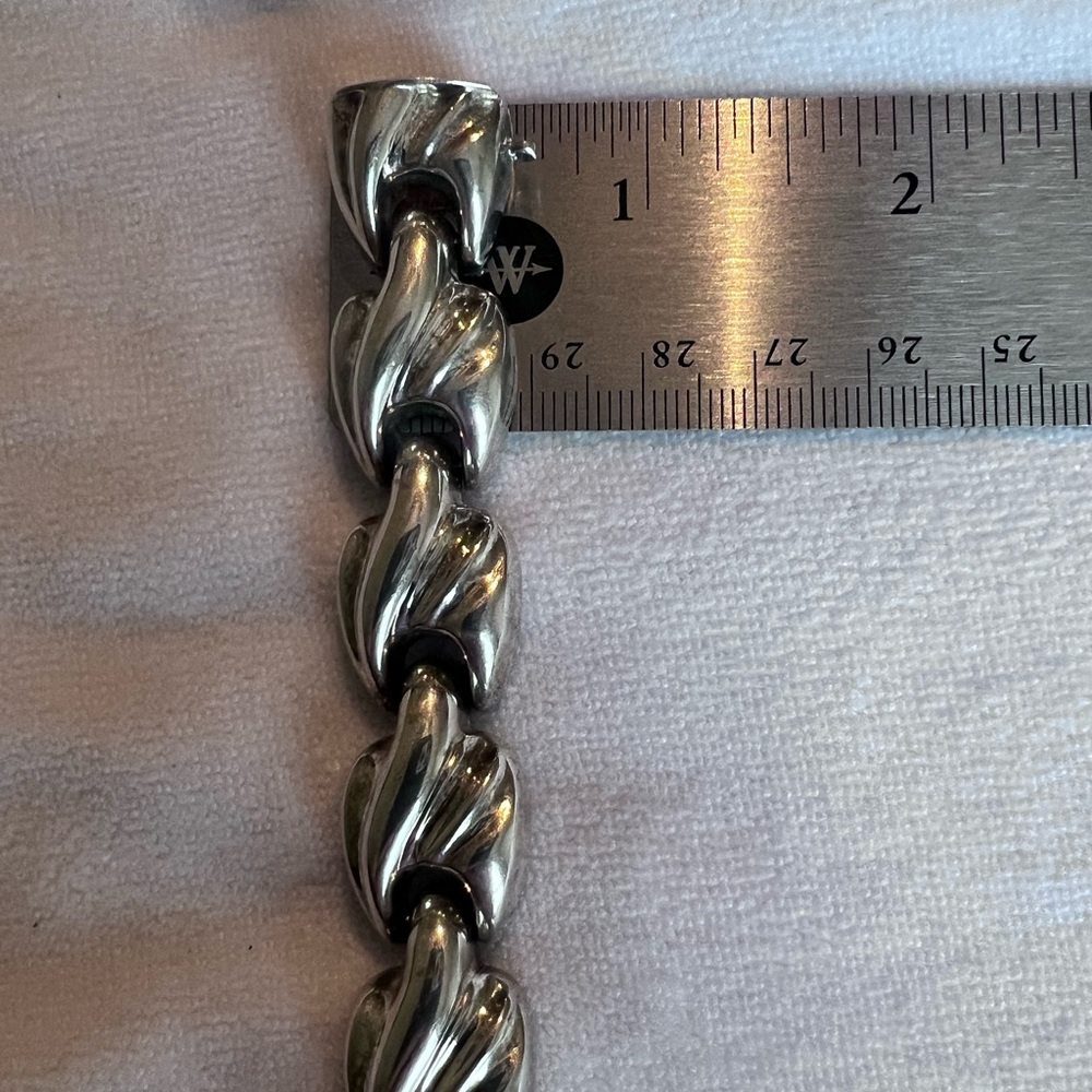 Milor Italy 925 Sterling Silver
Vintage Wide Chunky Chain Bracelet - Picture 5 of 10